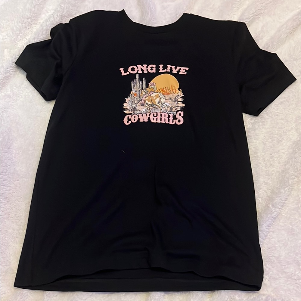 Black Cowgirl Graphic womens T-Shirt